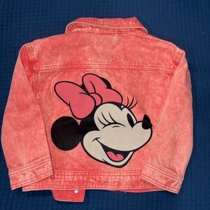 Toddler Disney Kids Coral Jean Jacket with Minnie Mouse NWT size 4T